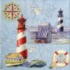 Paper Napkin - Nautical Chart