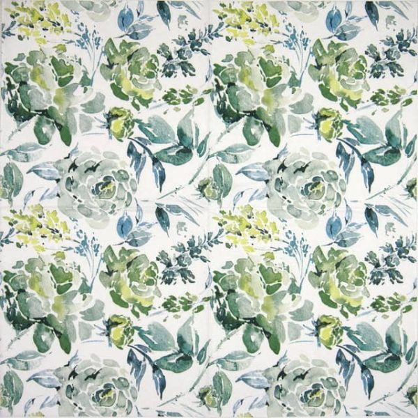 Paper Napkin - Fleurs Lumineuses green