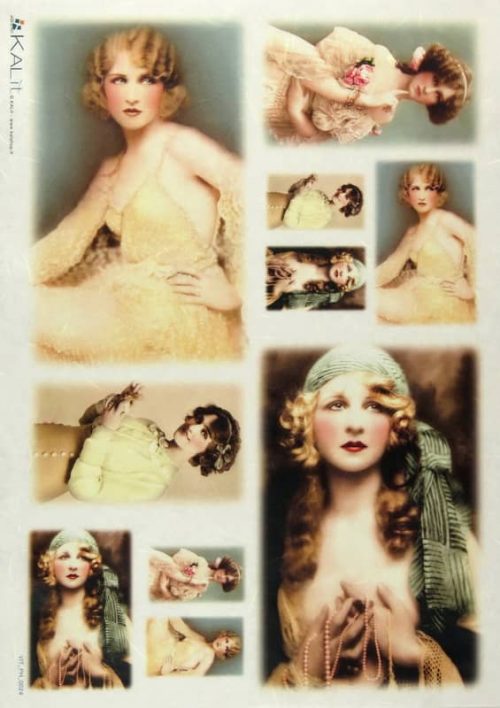 Rice Paper - Old Pictures Beautiful Blondies (22 x 32cm)