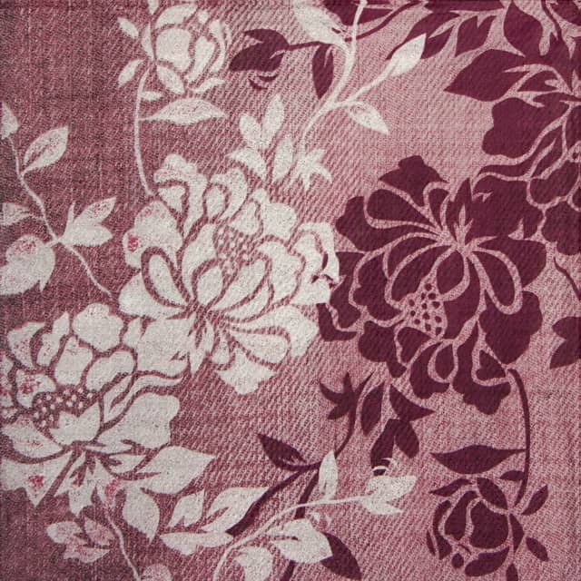 Paper Napkin - Burgundy Flower - Napkin Shop