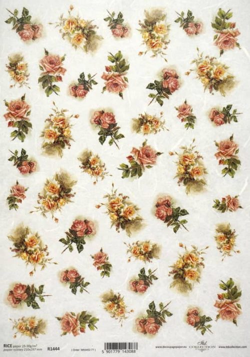 Rice Paper A/3 - Roses - R0300L