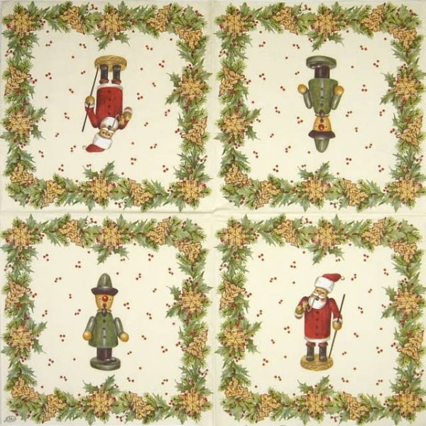 Paper Napkin - Christmas Handcraft Cream