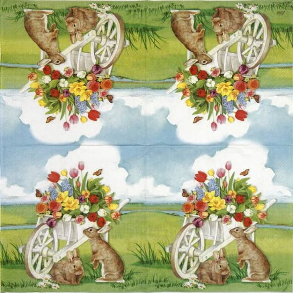 Lunch Napkins (20) - Easter barrow - Image 2