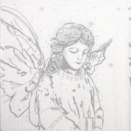 Lunch Napkins (20) - Like an Angel silver