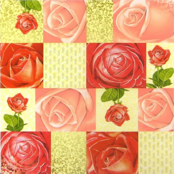 Paper Napkin - Red Roses