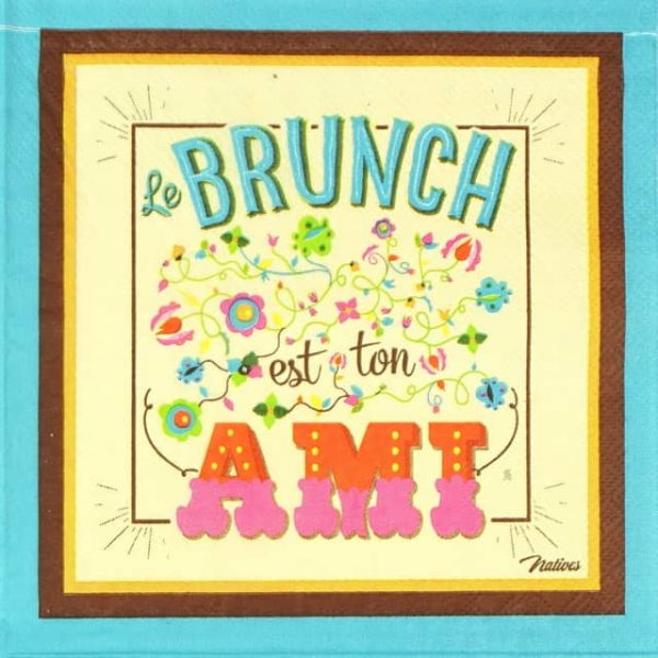 Paper Napkin - Retro Style Ami Le Brunch