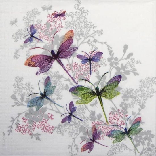 Paper Napkin - Nigel Quiney: Dragonfly Groove - Napkin Shop