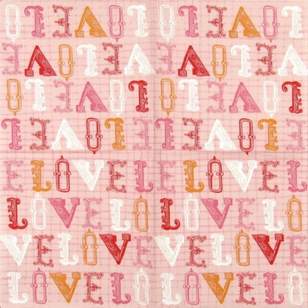 Paper Napkin - Love, Love, Love - Image 2