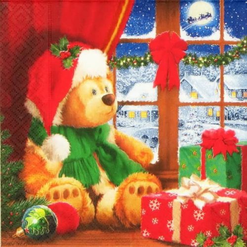 Paper Napkin - Christmas Teddy