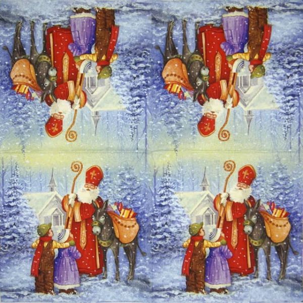 Paper Napkin - Saint Nicholas - Image 2