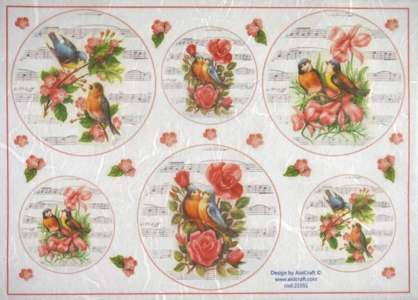 Rice Paper - Roses Birds and Music