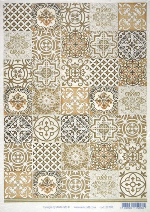 Rice Paper - Brown Tiles