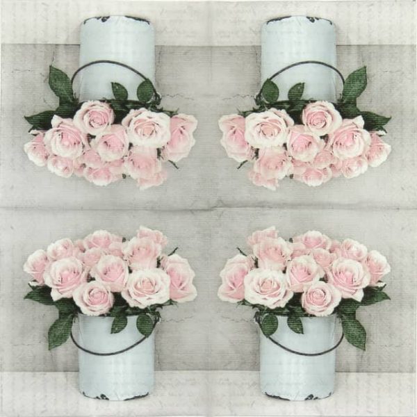 Paper Napkin - Rose Bucket