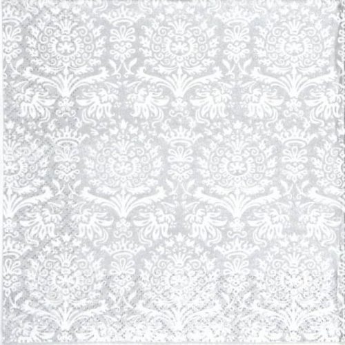 Paper Napkin - Royal Damask silver