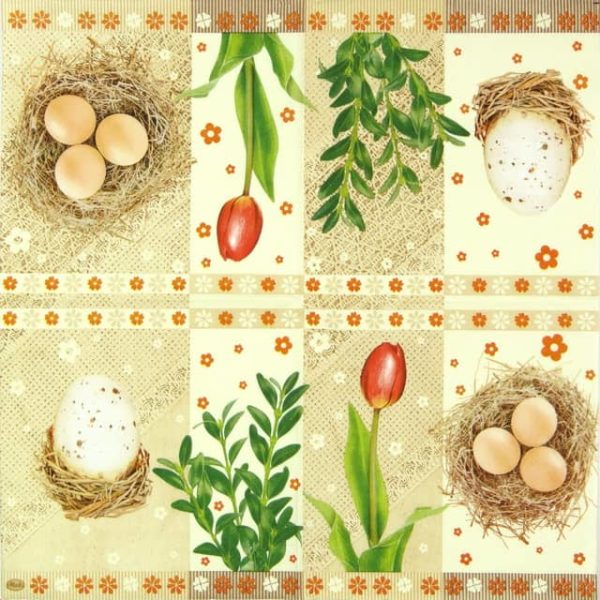 Paper Napkin - Spring Easter Tulips