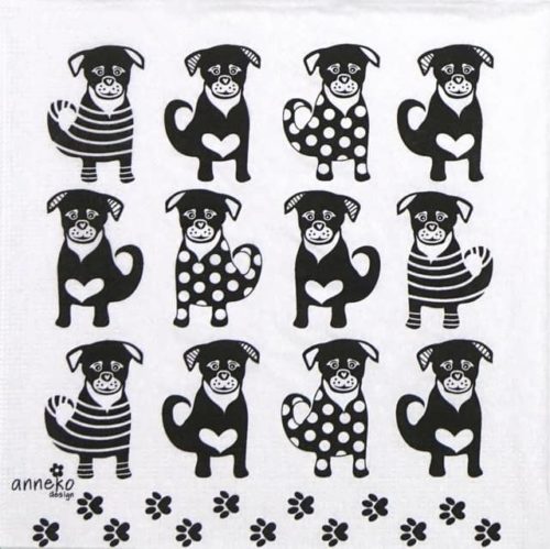 Paper Napkin - Anneko Design: Twelve Dogs