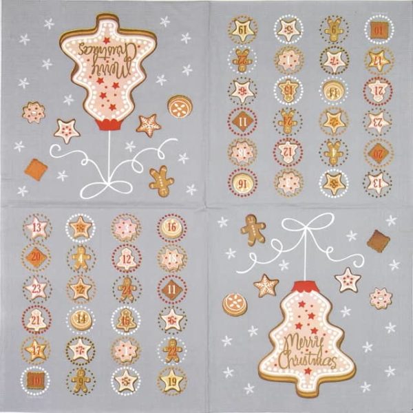 Paper Napkin - Ute Bornholt: Cookies Tree Grey