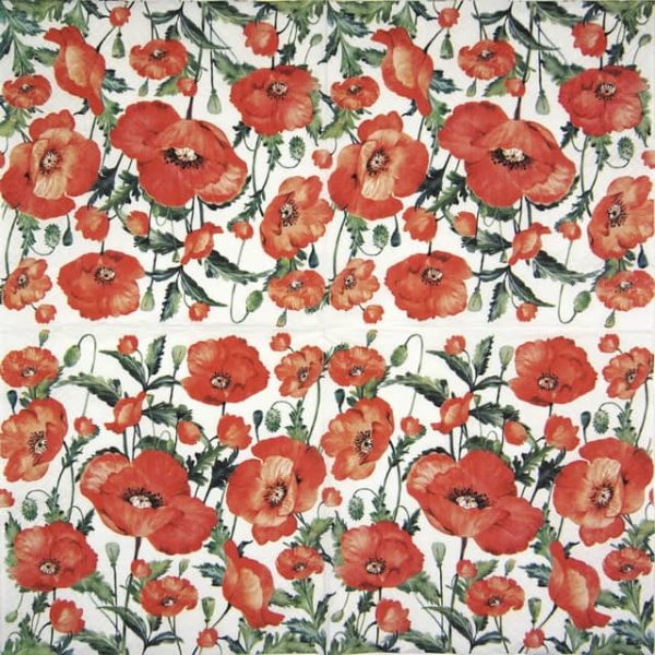 Lunch Napkins (20) - Flanders Poppy