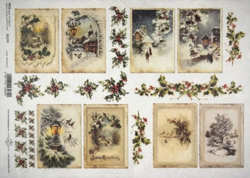 Rice Paper - Old Christmas cards - R1279_ITD