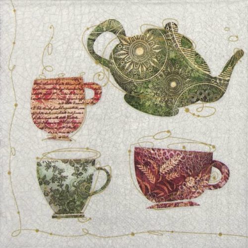 Lunch Napkins (20) - Tea Cups with a Teapot