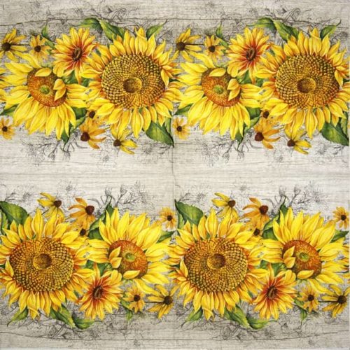 Paper Napkin Sunflowers