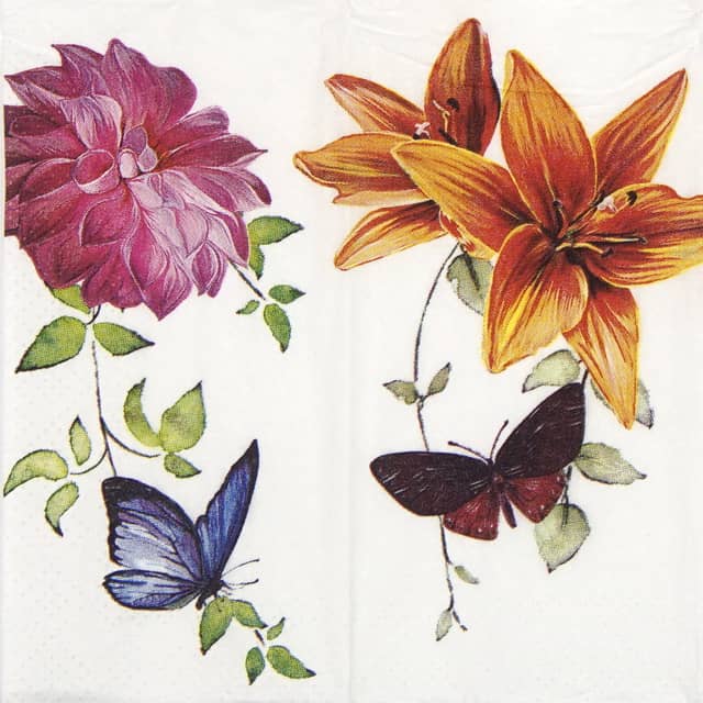 Handkerchiefs - Sweet Flora Melody - Napkin Shop