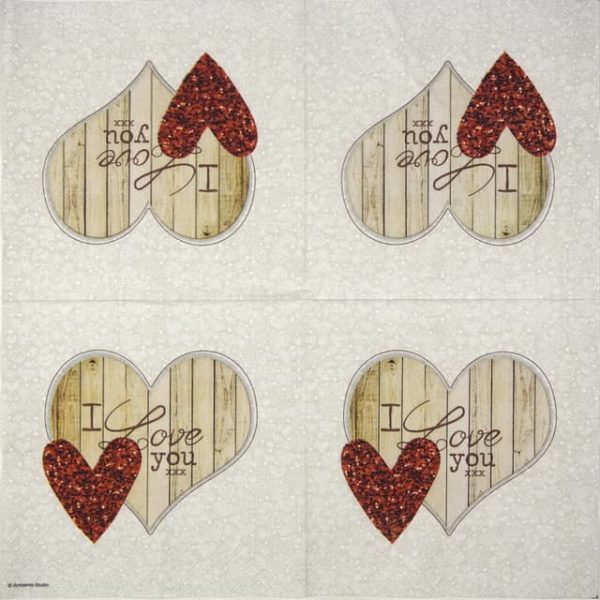 Lunch Napkins (20) - I love you - Image 2