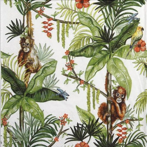 Lunch Napkins (20) - Orangutan white