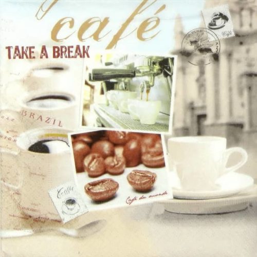 Paper Napkin - Retro Cafe Take a Break