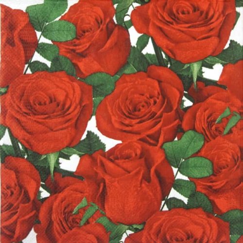 Paper Napkin - Classic Red Roses