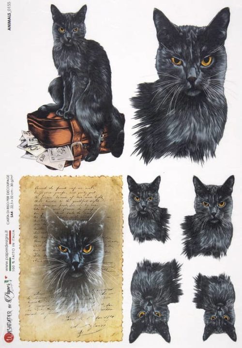 Rice Paper - Black Cats - 0155