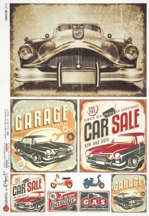 Rice Paper - Vintage Cars Labels