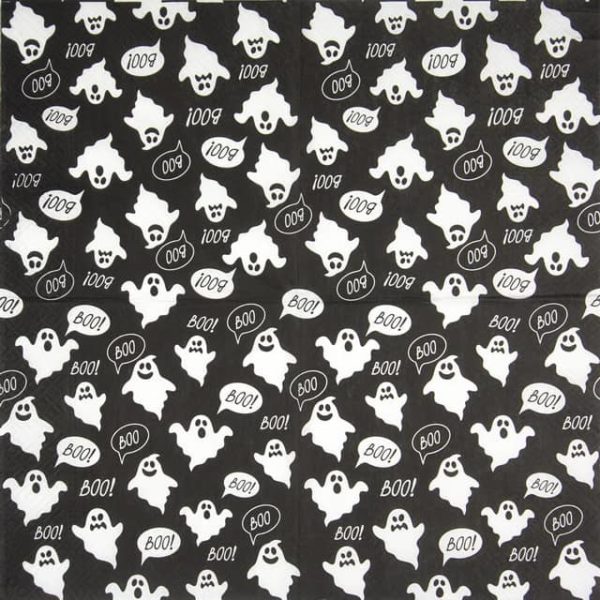 Paper Napkin -  Boo (black)