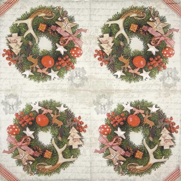 Cocktail Napkins (20) - Forest Wreath