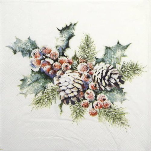 Cocktail Napkins (20) - Holly And Berries