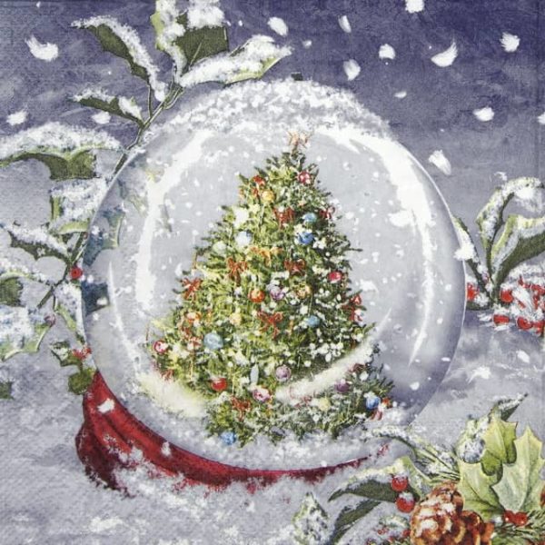 Lunch Napkins (20) - Tree in Snowglobe