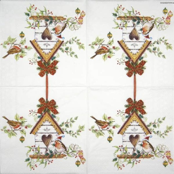 Lunch Napkins (20) - X-Mas Birdhouse