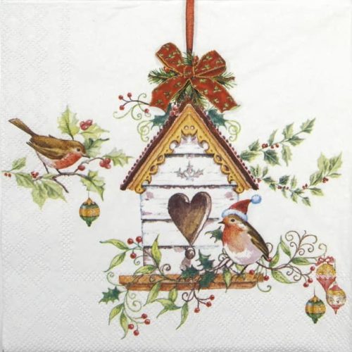 Paper Napkin - X-Mas Birdhouse