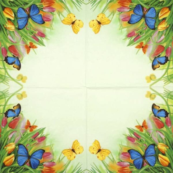 Lunch Napkins (20) - Tulips & Butterflies