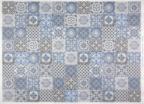 Rice Paper Tiles Blue