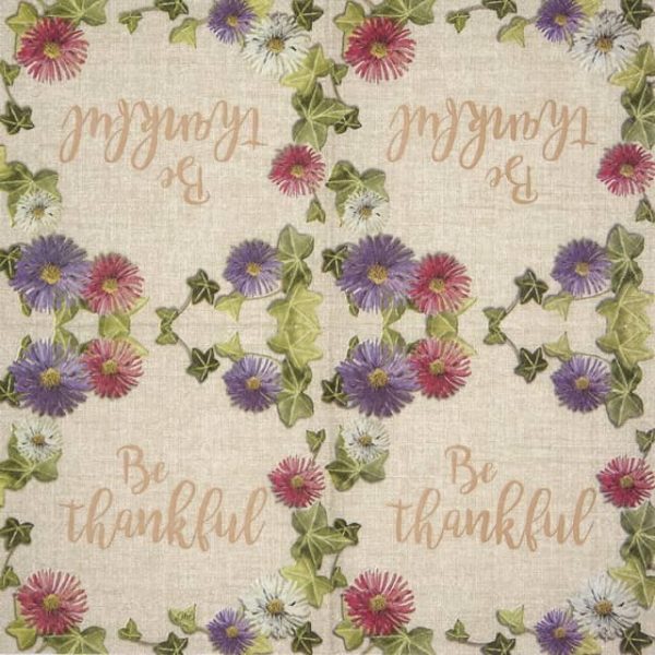 Cocktail Napkin - Be Thankful linen