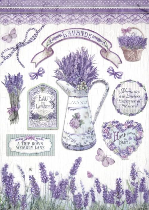 Rice Paper - Lavender - DFSA4622 - Stamperia