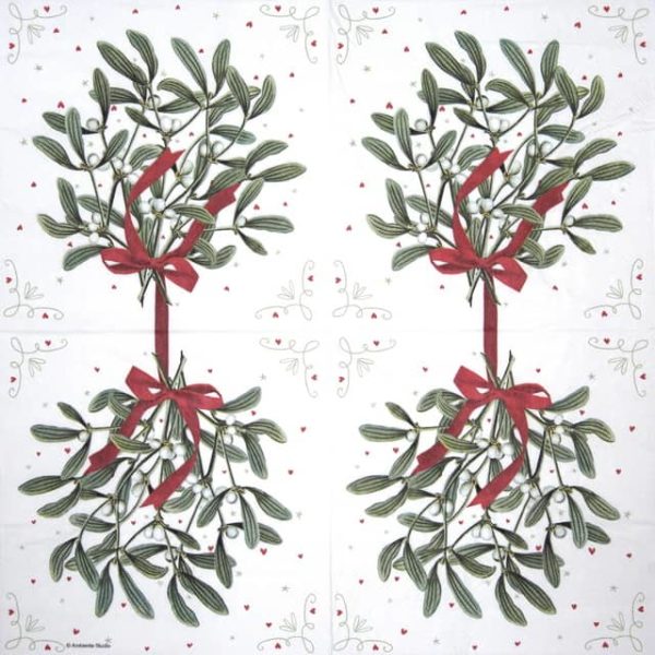 Lunch Napkins (20) - Mistletoe