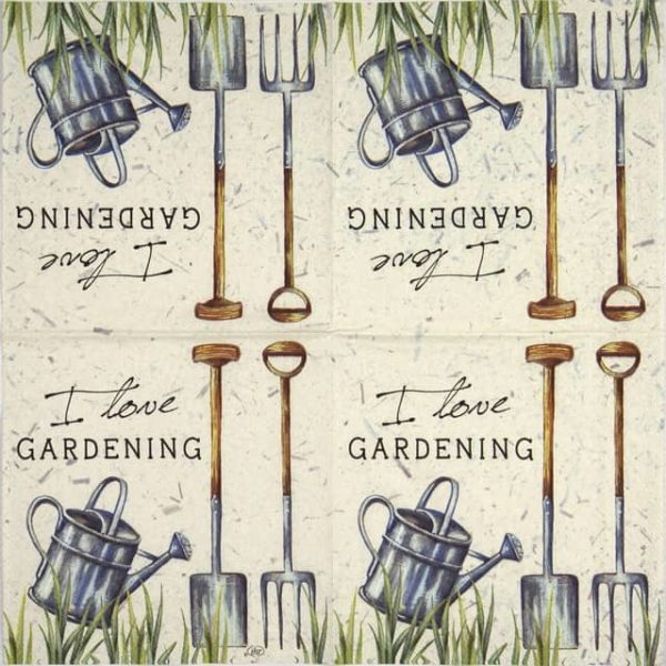 Cocktail Napkin - I love gardening