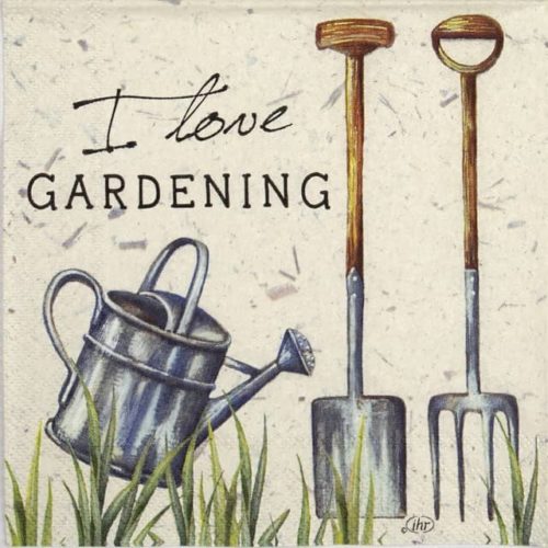 Cocktail Napkin - I love gardening