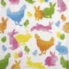 Paper Napkin - Colourful rabbits orange