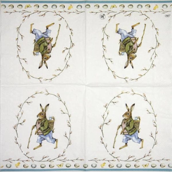 Lunch Napkins (20) - Edward-rabbit white - Image 2