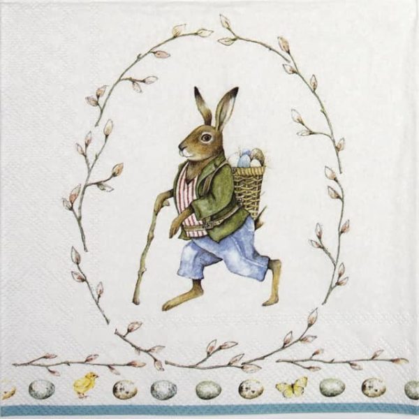 Lunch Napkins (20) - Edward-rabbit white