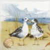 Cocktail Napkin - Seagulls at the beach