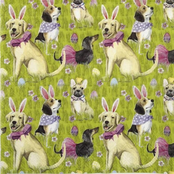 Lunch Napkins (20) - Bunny dogs